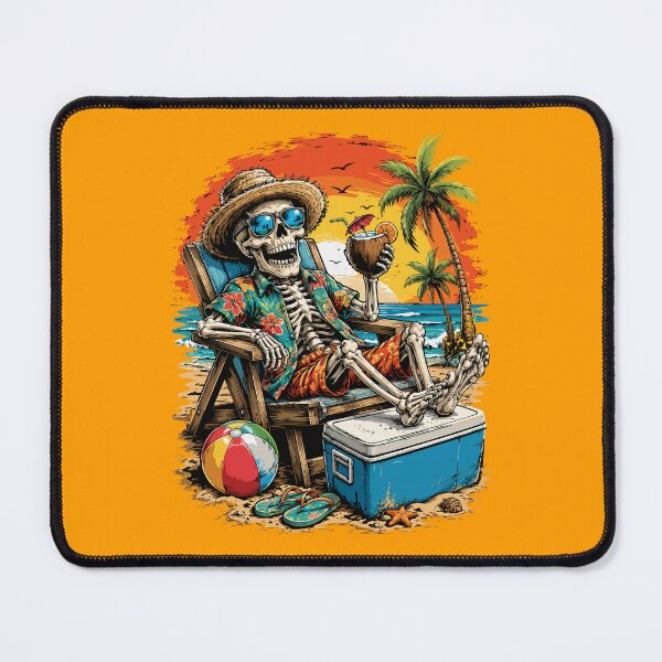 Item preview, Funny Beach Skeleton Tropical Sunset Vacation Design designed and sold by hobrath.