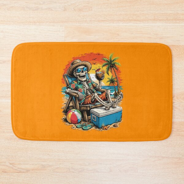 Item preview, Funny Beach Skeleton Tropical Sunset Vacation Design designed and sold by hobrath.