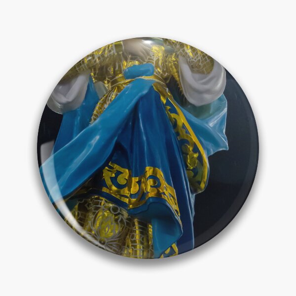 Item preview, Night Statue of the Virgin Mary in Blue and Gold During Religious Festival Procession designed and sold by Nmallia.