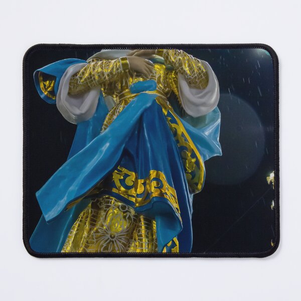 Item preview, Night Statue of the Virgin Mary in Blue and Gold During Religious Festival Procession designed and sold by Nmallia.