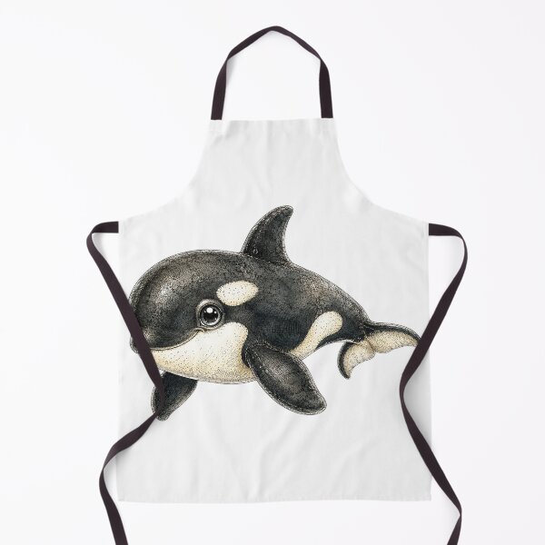 Item preview, Cute Vintage Orca Whale Sticker - Black and White Marine Mammal designed and sold by PND7777.