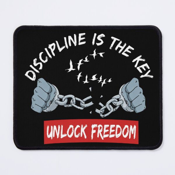 Item preview, Discipline Is The Key Unlock Freedom Gym Motivation Fitness Gift T-Shirt designed and sold by Digistore1221.