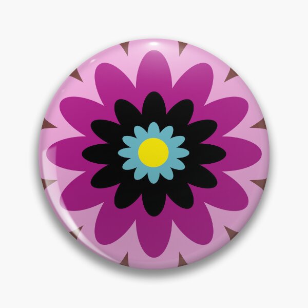 Item preview, Abstract vibrant pink and purple flower pattern on brown background. designed and sold by AdesignbyG.