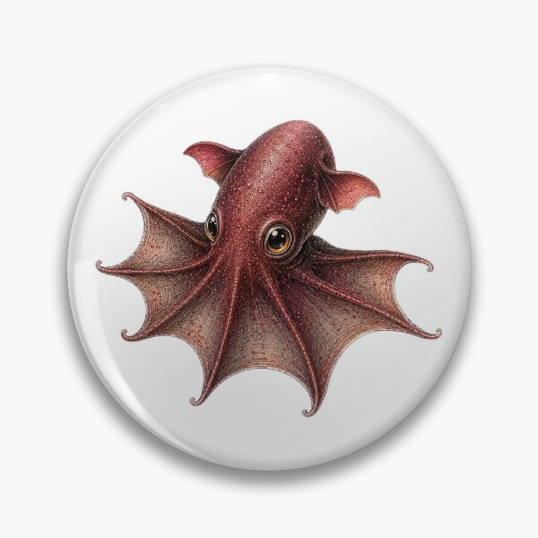 Item preview, Cute Vintage Vampire Squid Sticker - Red Deep Sea Cephalopod designed and sold by PND7777.