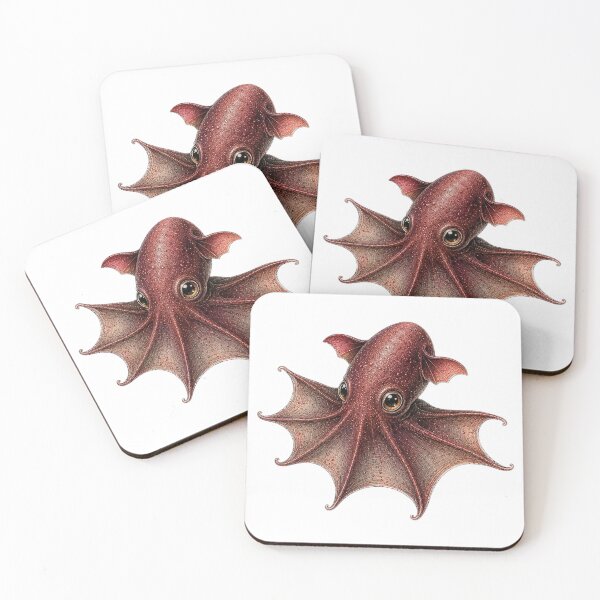 Item preview, Cute Vintage Vampire Squid Sticker - Red Deep Sea Cephalopod designed and sold by PND7777.