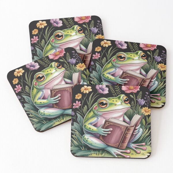 Item preview, Aesthetic Cottagecore Frog Reading Book  designed and sold by BeckettVisions.