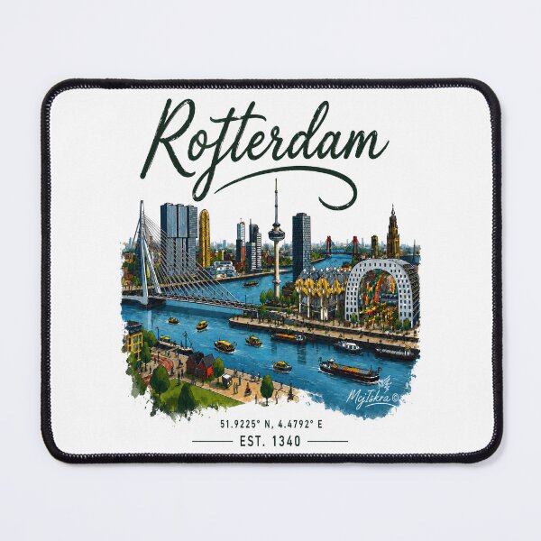 Item preview, Rotterdam City scape Modern Architecture Panorama designed and sold by Mcjiskra.