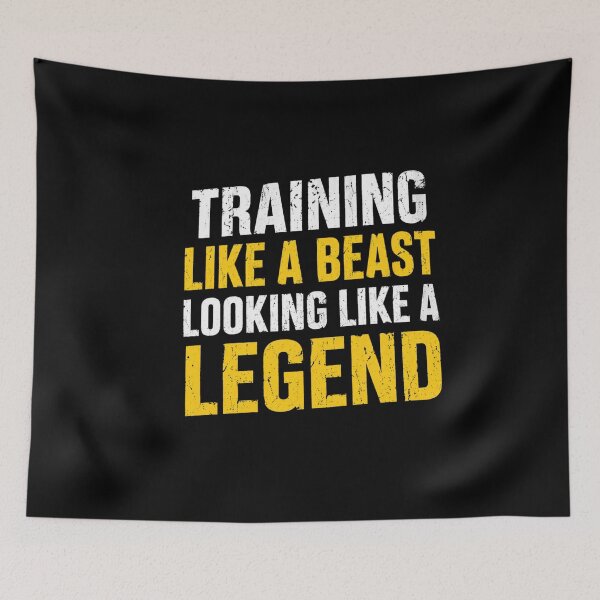 Item preview, Training Like A Beast Looking Like A Legend Gym Fitness Gift T-Shirt designed and sold by Digistore1221.