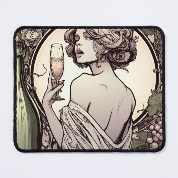 Item preview, Champagne Girl, Art Nouveau designed and sold by Art School Dropout.