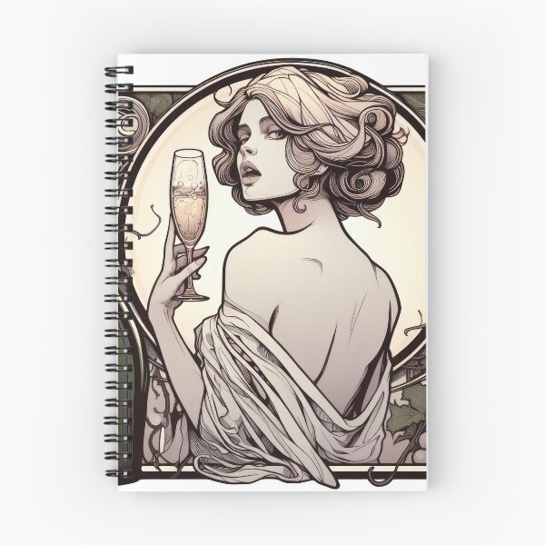 Item preview, Champagne Girl, Art Nouveau designed and sold by Art School Dropout.