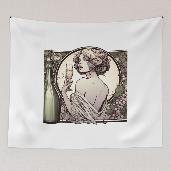 Item preview, Champagne Girl, Art Nouveau designed and sold by Art School Dropout.