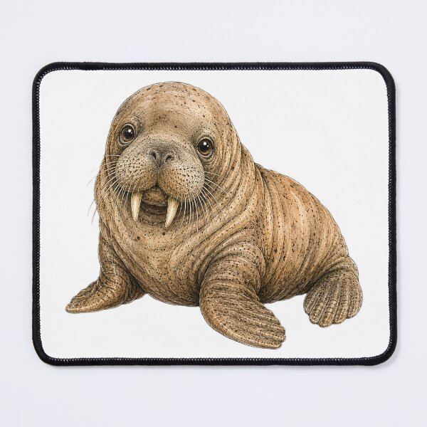 Item preview, Cute Vintage Walrus Sticker - Arctic Marine Mammal with Tusks designed and sold by PND7777.