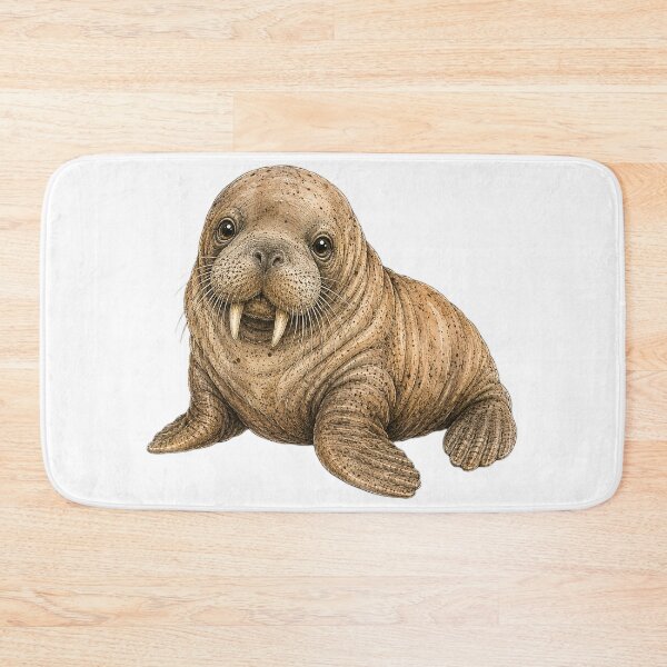 Item preview, Cute Vintage Walrus Sticker - Arctic Marine Mammal with Tusks designed and sold by PND7777.