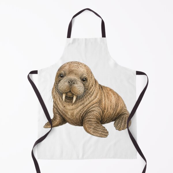 Item preview, Cute Vintage Walrus Sticker - Arctic Marine Mammal with Tusks designed and sold by PND7777.