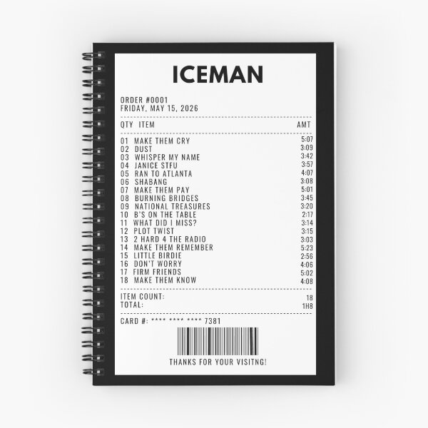 Item preview, ICEMAN receipt designed and sold by 1xstonee-shop.