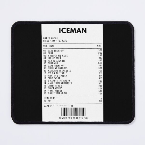 Item preview, ICEMAN receipt designed and sold by 1xstonee-shop.