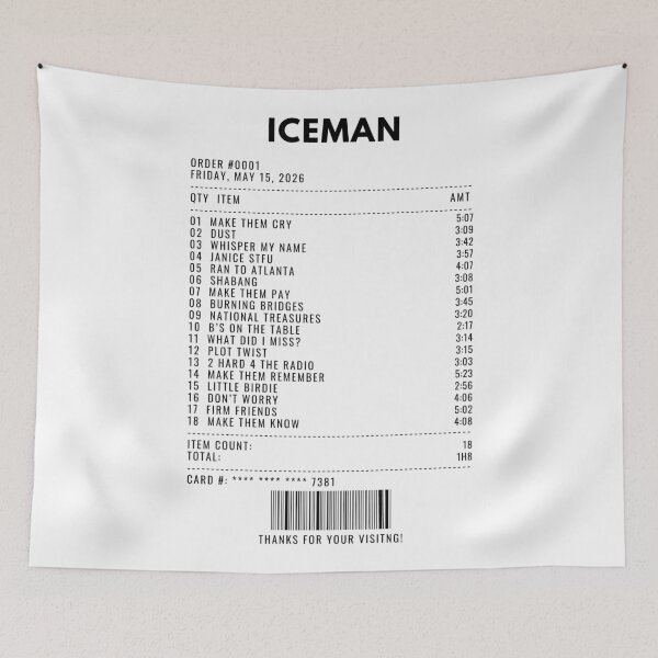 Item preview, ICEMAN receipt designed and sold by 1xstonee-shop.