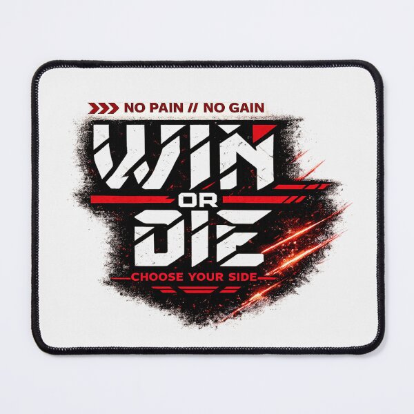 Item preview, Win or Die Typography | No Pain No Gain Gaming Motivational Design designed and sold by TheWorldGameStudio .