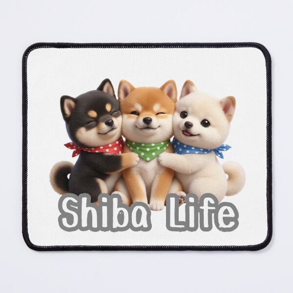 Item preview, Adorable Shiba Inu Puppies Hugging - Shiba Life designed and sold by Shiba&Friends_Studio_by_Mintriel.
