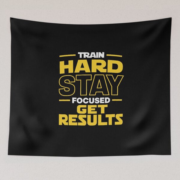 Item preview, Train Hard Stay Focused Get Results Gym Fitness Gift T-Shirt designed and sold by Digistore1221.