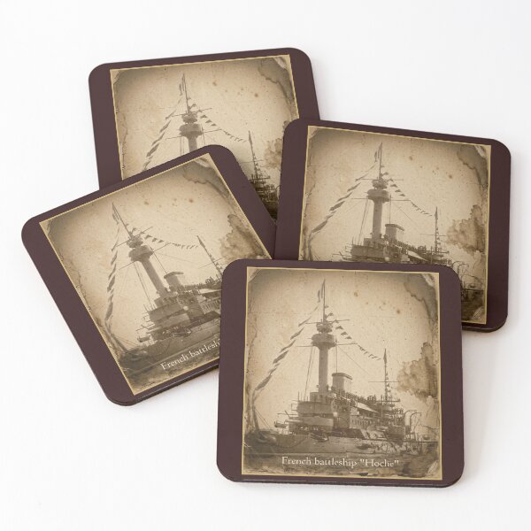 Item preview, French Battleship Hoche - Vintage Ironclad Pre-Dreadnought Photo designed and sold by The store under the battleship :).