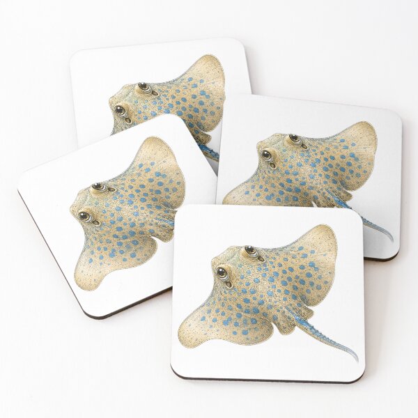 Item preview, Cute Vintage Blue Spotted Stingray Sticker - Tropical Ray designed and sold by PND7777.