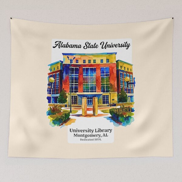 Item preview, Vibrant Alabama State University Library Watercolor Art designed and sold by EvergreenPark - Tee Studio.