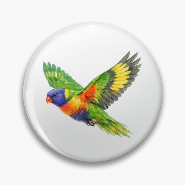 Item preview, Rainbow Lorikeet in Flight Watercolour designed and sold by Jaruart.
