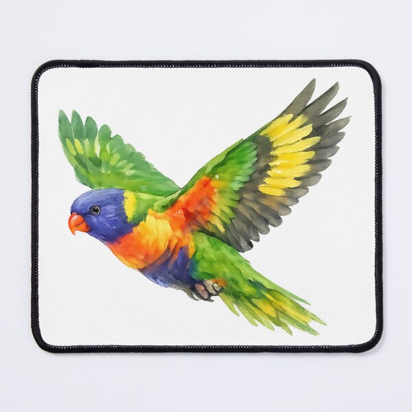 Item preview, Rainbow Lorikeet in Flight Watercolour designed and sold by Jaruart.