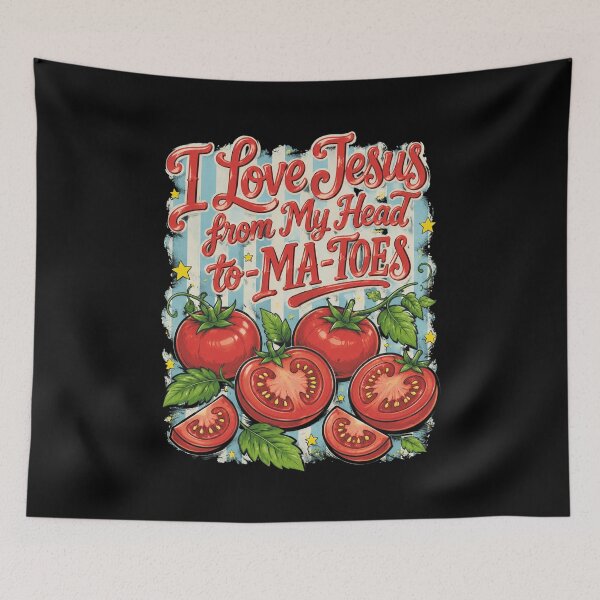 Item preview, I Love Jesus from My Head Tomatoes Striped Jesus Christian designed and sold by OlakunleOloroz.