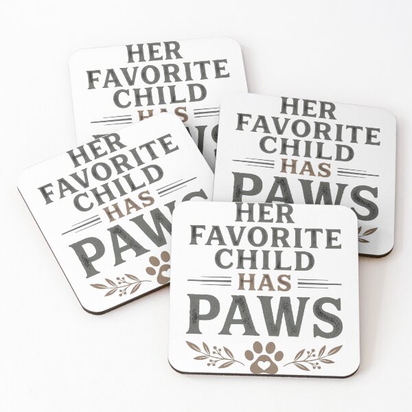 Item preview, Her Favorite Child Has Paws Funny Dog Mom Shirt designed and sold by TeNovaStudio.