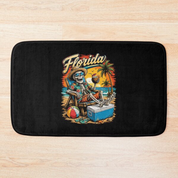 Item preview, Florida Beach Skeleton Funny Tropical Sunset Vacation Design designed and sold by hobrath.