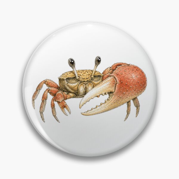 Item preview, Cute Vintage Fiddler Crab Sticker - Big Claw Coastal Crab designed and sold by PND7777.