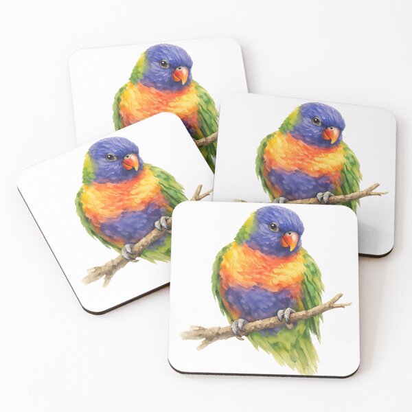 Item preview, Rainbow Lorikeet Watercolour Illustration designed and sold by Jaruart.