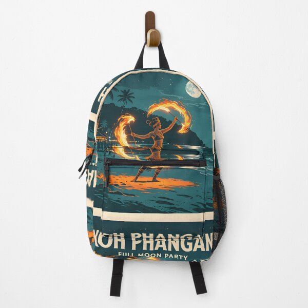 Item preview, KOH PHANGAN – Full Moon Party Retro Sunset Poster designed and sold by Spirit of Siam.