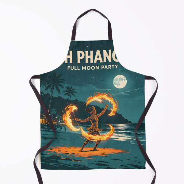 Item preview, KOH PHANGAN – Full Moon Party Retro Sunset Poster designed and sold by Spirit of Siam.