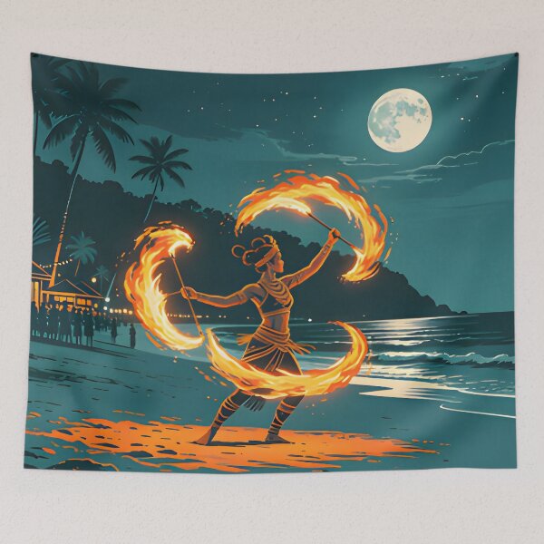 Item preview, KOH PHANGAN – Full Moon Party Retro Sunset Poster designed and sold by Spirit of Siam.