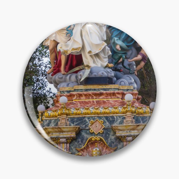 Item preview, Coronation of the Virgin Mary With Trinity Figures Religious Marble Statue On Ornate Pedestal designed and sold by Nmallia.