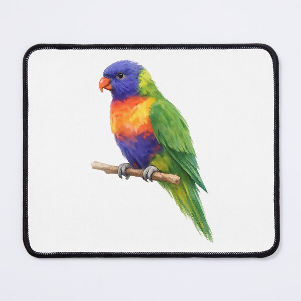 Item preview, Watercolour Rainbow Lorikeet on a Branch designed and sold by Jaruart.