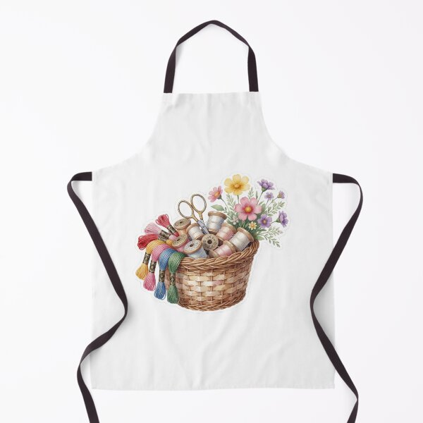 Item preview, Embroidery Floss Basket Sewing Craft Illustration designed and sold by AillustriaAK.