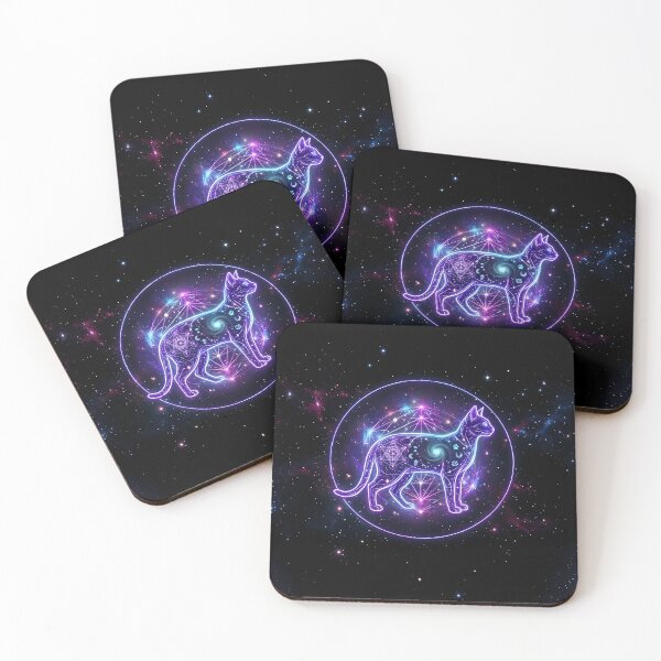 Item preview, Cosmic Cat Zodiac – Futuristic Cat Constellation designed and sold by Pfotenfaden.