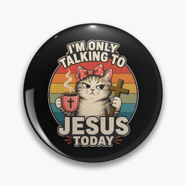 Item preview, I'm only Talking to Jesus Today Cat Coffee designed and sold by OlakunleOloroz.
