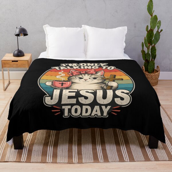 Item preview, I'm only Talking to Jesus Today Cat Coffee designed and sold by OlakunleOloroz.