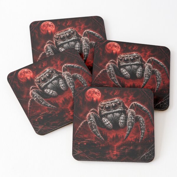 Item preview, Giant Jumping Spider Under a Blood Moon designed and sold by Weirdwildco69.
