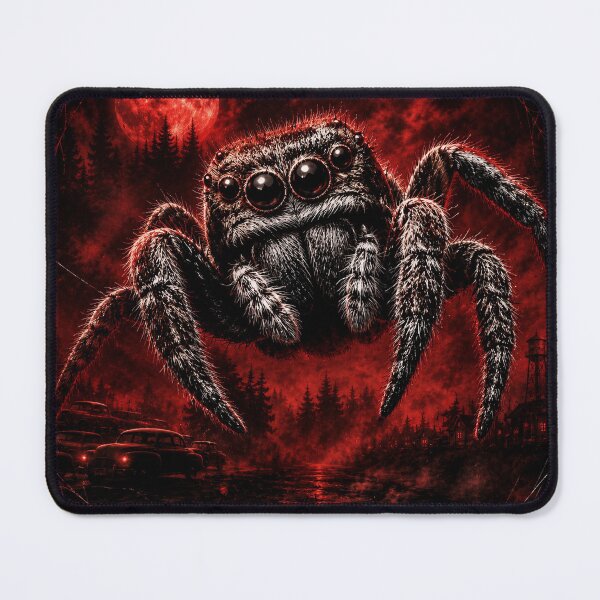 Item preview, Giant Jumping Spider Under a Blood Moon designed and sold by Weirdwildco69.