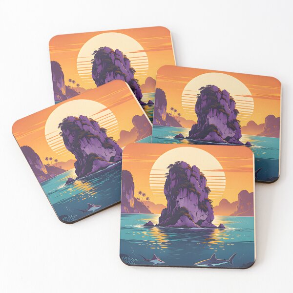 Item preview, Hin Muang – Retro Sunset Poster designed and sold by Spirit of Siam.