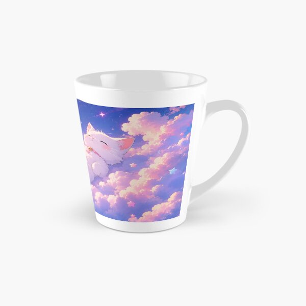 Item preview, Dreamy Sleeping Cat in Cotton Candy Clouds designed and sold by ukiyoCozyHome.