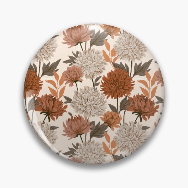 Item preview, Delicate Chrysanthemum Print  - Retro Flower Floral   - Wedding Gifts designed and sold by RoyalStarsPatts.