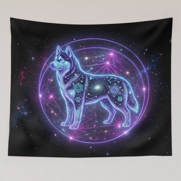 Item preview, Cosmic Husky – Siberian Husky Zodiac Sign designed and sold by Pfotenfaden.