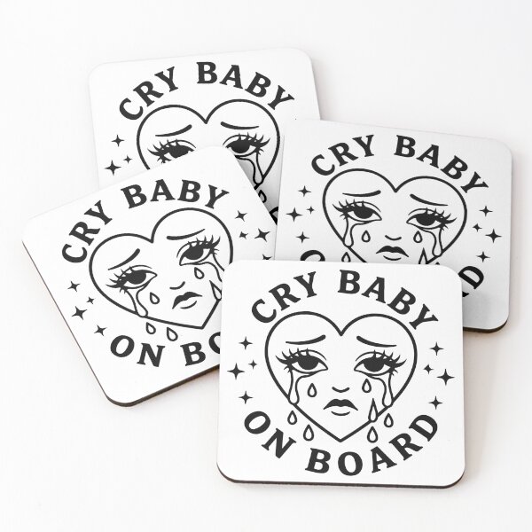 Item preview, Cry Baby On Board Funny Car Sign Vintage Tattoo Heart designed and sold by raedattia.